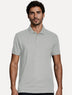 Polo Aramis Masculina Basic Piquet Mono Cinza Claro