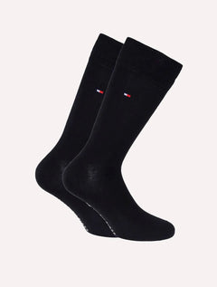 Meia Tommy Hilfiger Masculina Classic Long Preta Kit 2 Pares