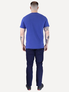 Camiseta Tommy Jeans Masculina Slim Linear Chest Azul Royal