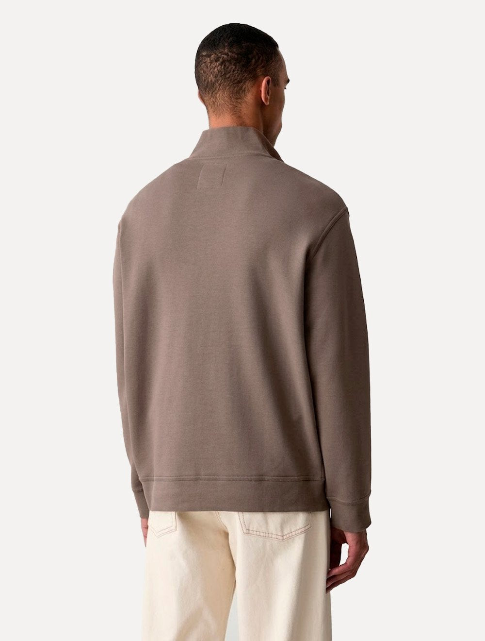 Casaco Moletom Armani Exchange Masculina Embroidery AX Logo Marrom Médio