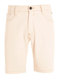Bermuda Dudalina Sarja Comfort Linho Faca Off-White