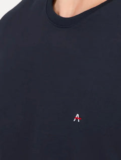 Camiseta Aramis Masculina Basic Lisa Light Logo Azul Marinho