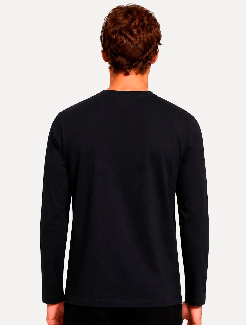 Camiseta Tommy Hilfiger Masculina Manga Longa Brand Love Graphic Preta