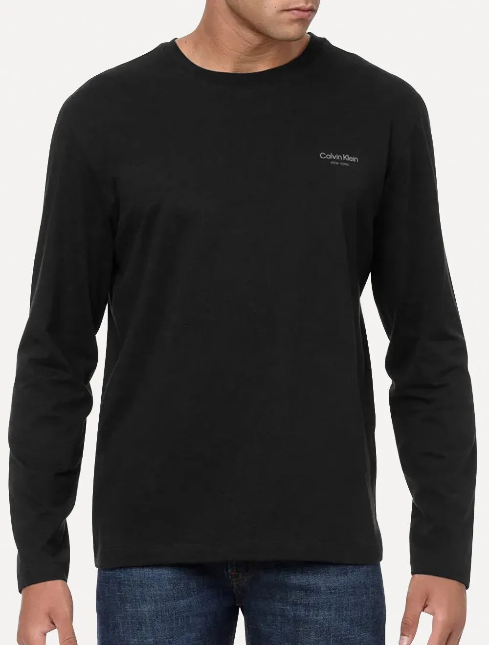 Blusa Calvin Klein Jeans Masculina Manga Longa CK New York Preta