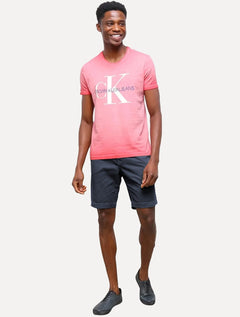 Bermuda Calvin Klein Jeans Masculina Sarja CKJ RE Issue Azul Marinho