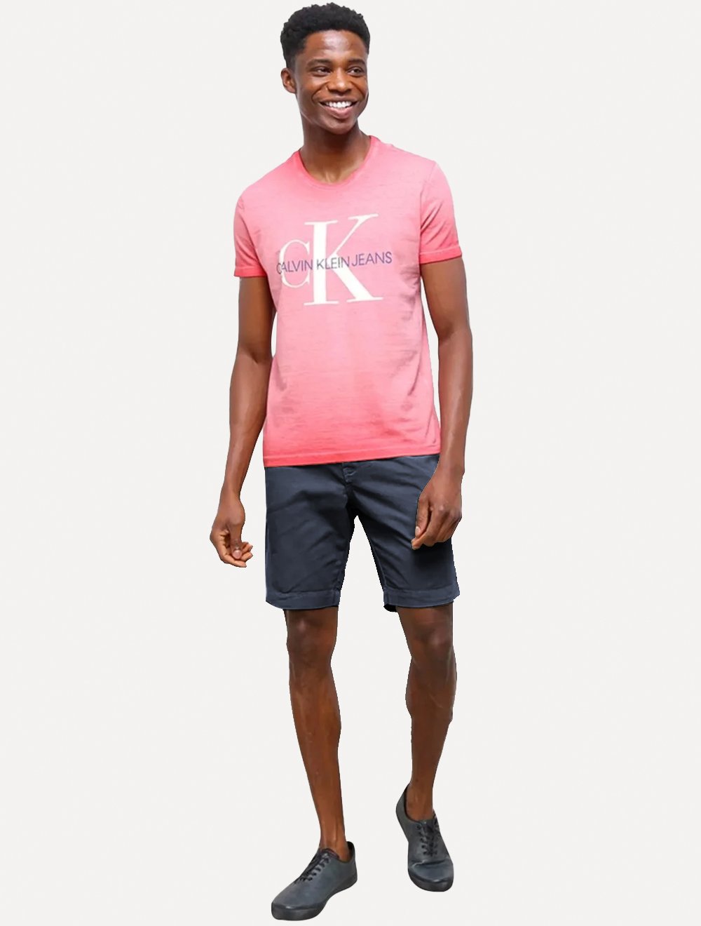 Bermuda Calvin Klein Jeans Masculina Sarja CKJ RE Issue Azul Marinho