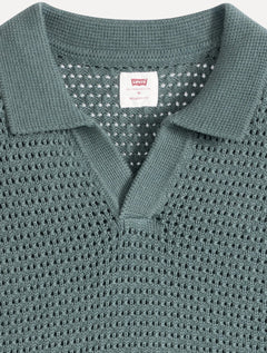Polo Levis Masculina Dillon Open Collar Cinza Escuro