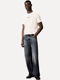 Camiseta Calvin Klein Jeans Masculina Logo New York Branca