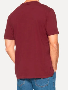 Camiseta Tommy Jeans Masculina Regular Jersey C-Neck Flag Bordô