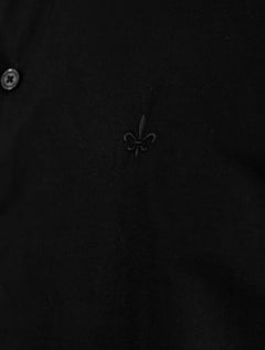 Camisa Dudalina Masculina Slim Tricoline Lisa Preta