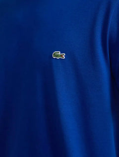 Camiseta Lacoste Masculina Classic Pima Cotton Logo Azul Royal