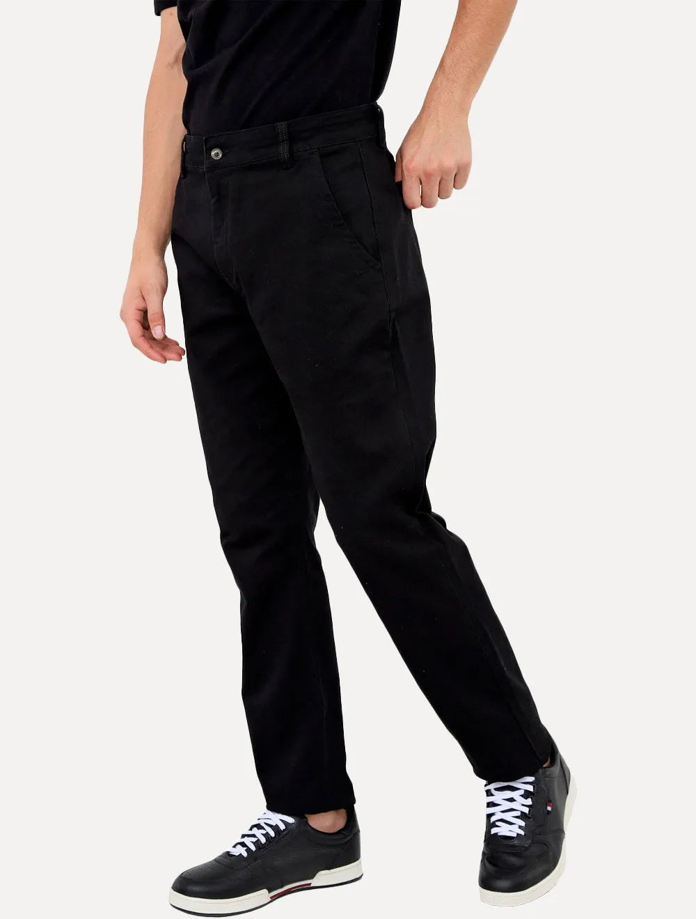 Calça Tommy Hilfiger Masculina de Sarja Brooklyn Preta