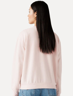 Moletom Levis Feminino Crewneck Original Housemark Rosa Claro
