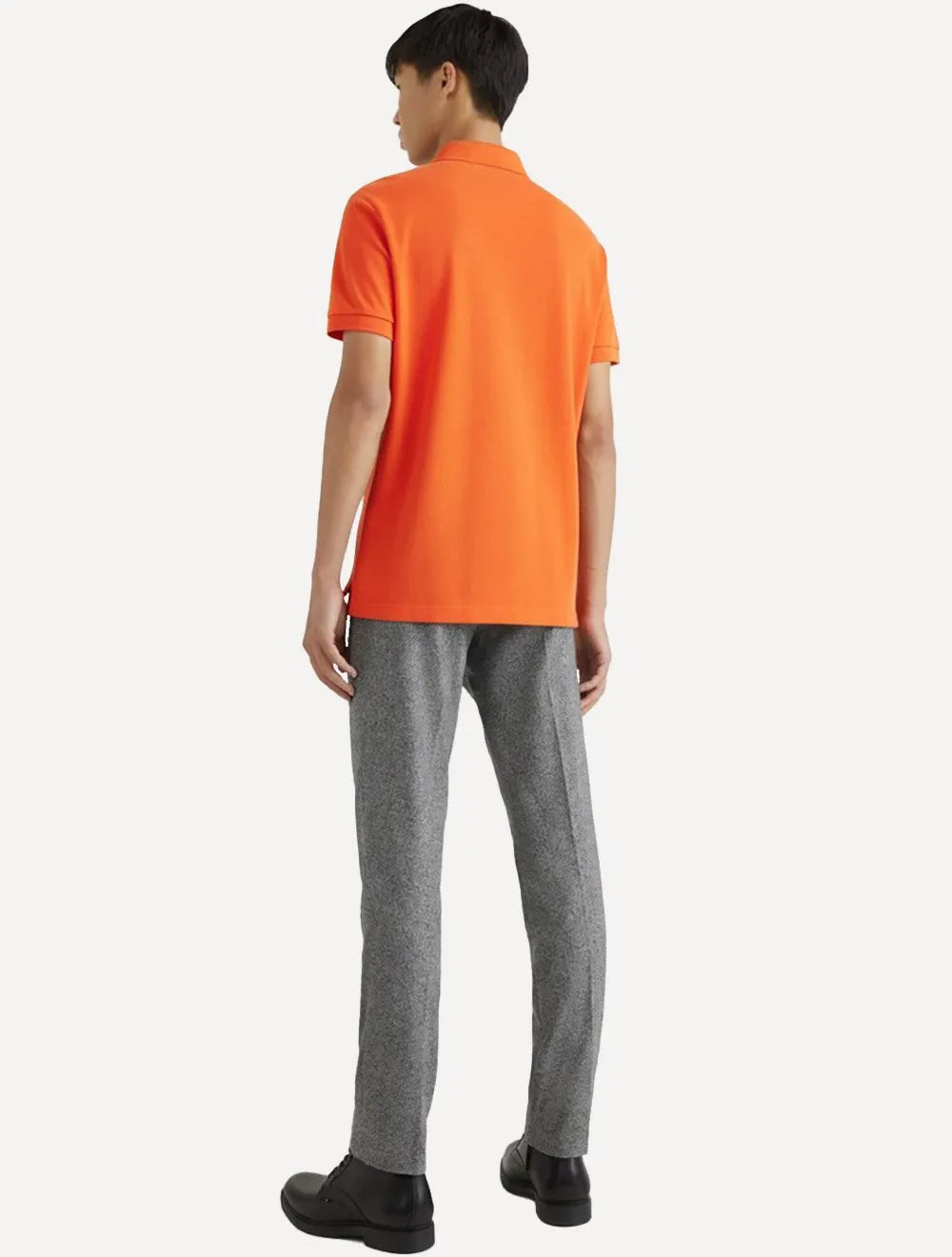 Polo Tommy Hilfiger Masculina Regular Piquet Light Button 1985 Laranja