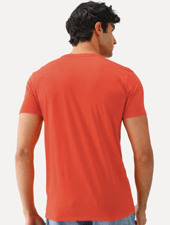 Camiseta Lacoste Masculina Jérsei Algodão Pima Laranja