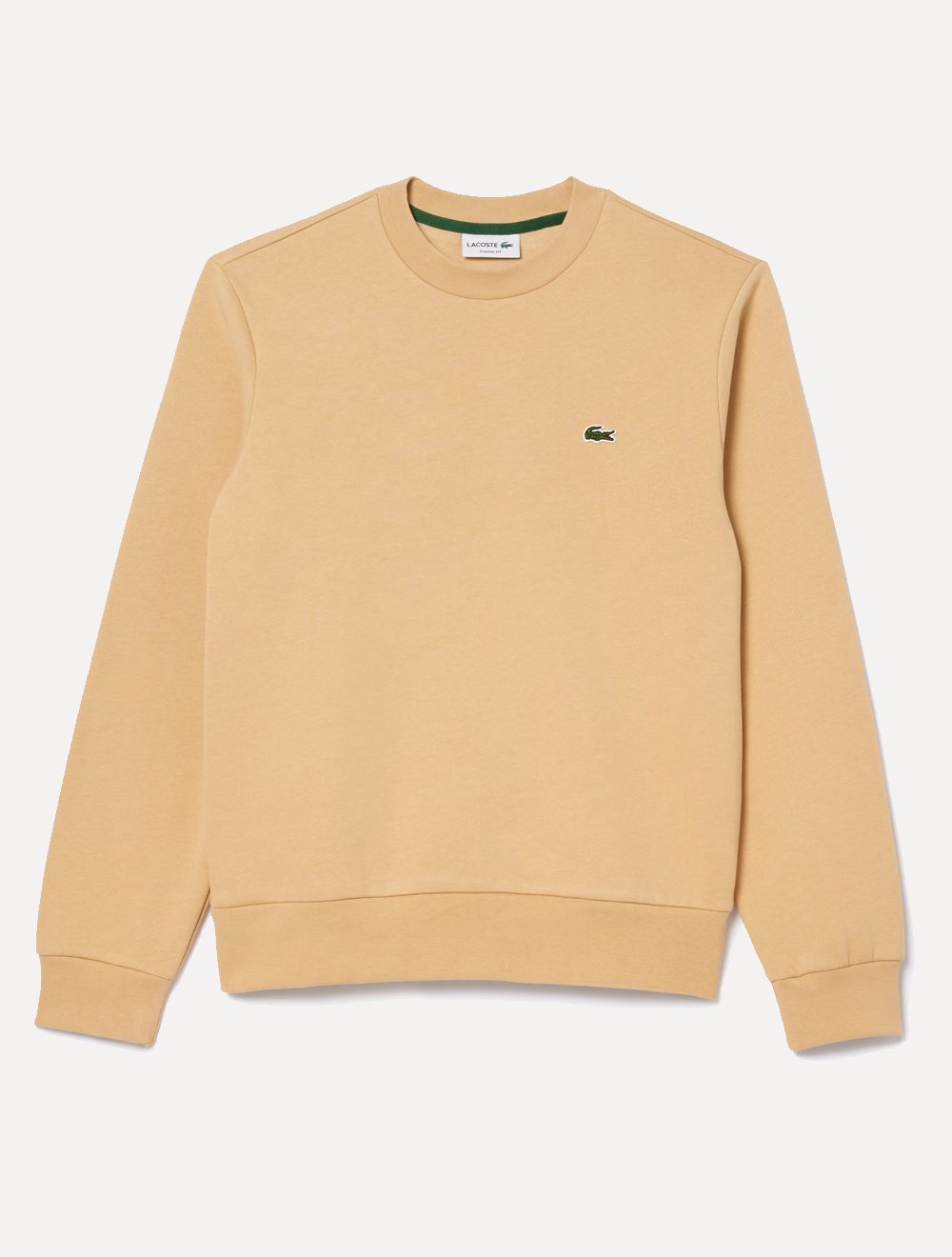 Moletom Lacoste Masculino Crewneck Classic Croco Caqui
