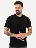 Camiseta King & Joe Masculina Good Day Logo Peito Preto