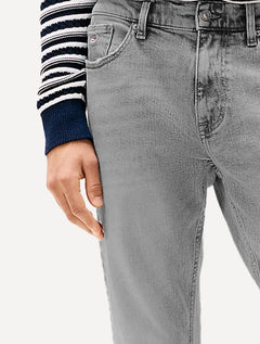 Calça Tommy Jeans Masculina Slim Austin Stone Cinza Escuro