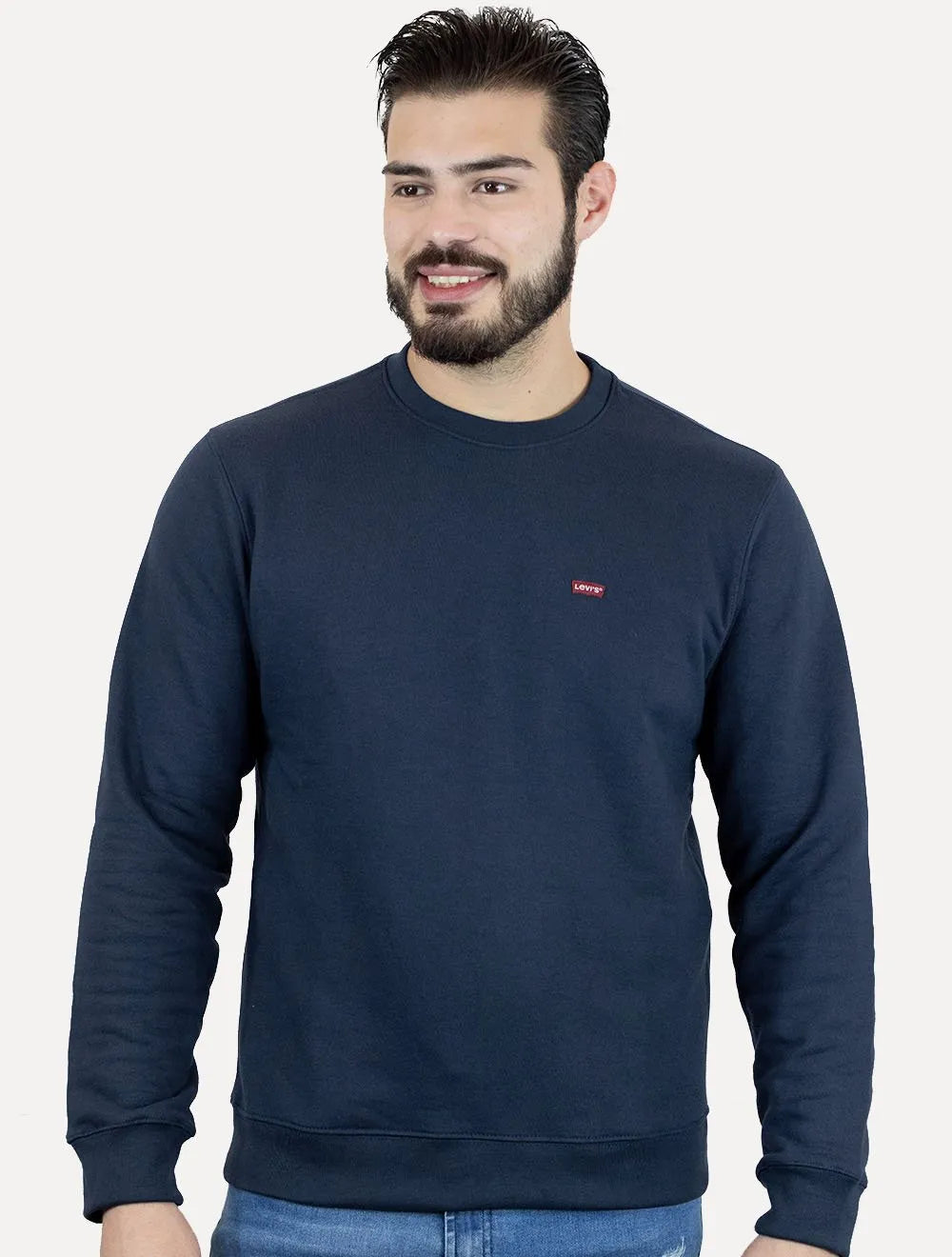 Moletom Levis Masculino Crewneck Original Batwing Azul Marinho