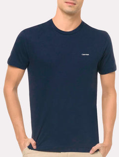 Kit Camisetas Calvin Klein | Masculina Flamê Preta/Branca/Marinho