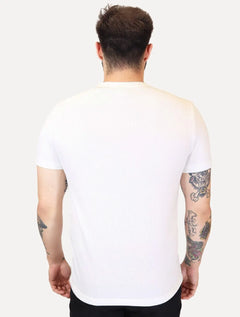 Camiseta Calvin Klein Masculina Canelada Mono Logo Off White