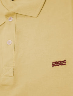 Polo King & Joe Masculina Piquet Regular Brown Logo Amarela