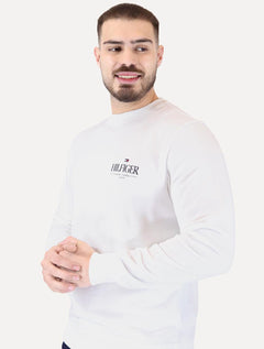 Moletom Tommy Hilfiger Masculino Stacked Sweatshirt Branco