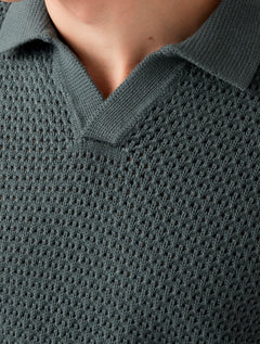 Polo Levis Masculina Dillon Open Collar Cinza Escuro