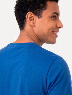 Camiseta Aramis Masculina Basic Lisa Mono Icon Azul