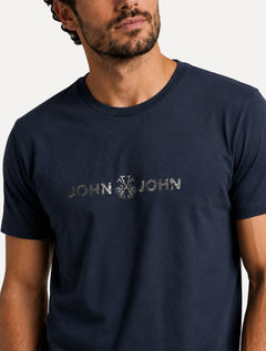 Camiseta John John Masculina Regular Fit JJ Flat Azul Marinho