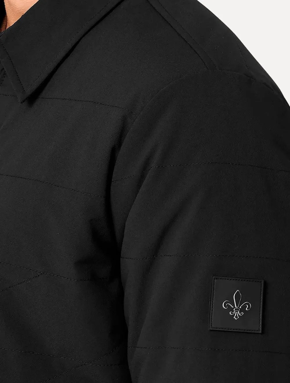 Jaqueta Dudalina Masculina Nylon Matelasse Preta