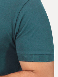 Polo Aramis Masculina Regular Basic Piquet Surton Mono Logo Azul Petróleo