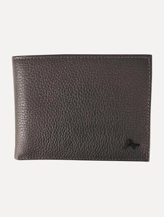 Carteira Aramis Masculina Couro Big Porta-Cartão Textura Marrom Café