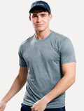 Camiseta Columbia Masculina Hike Crew Light Logo Azul Mescla