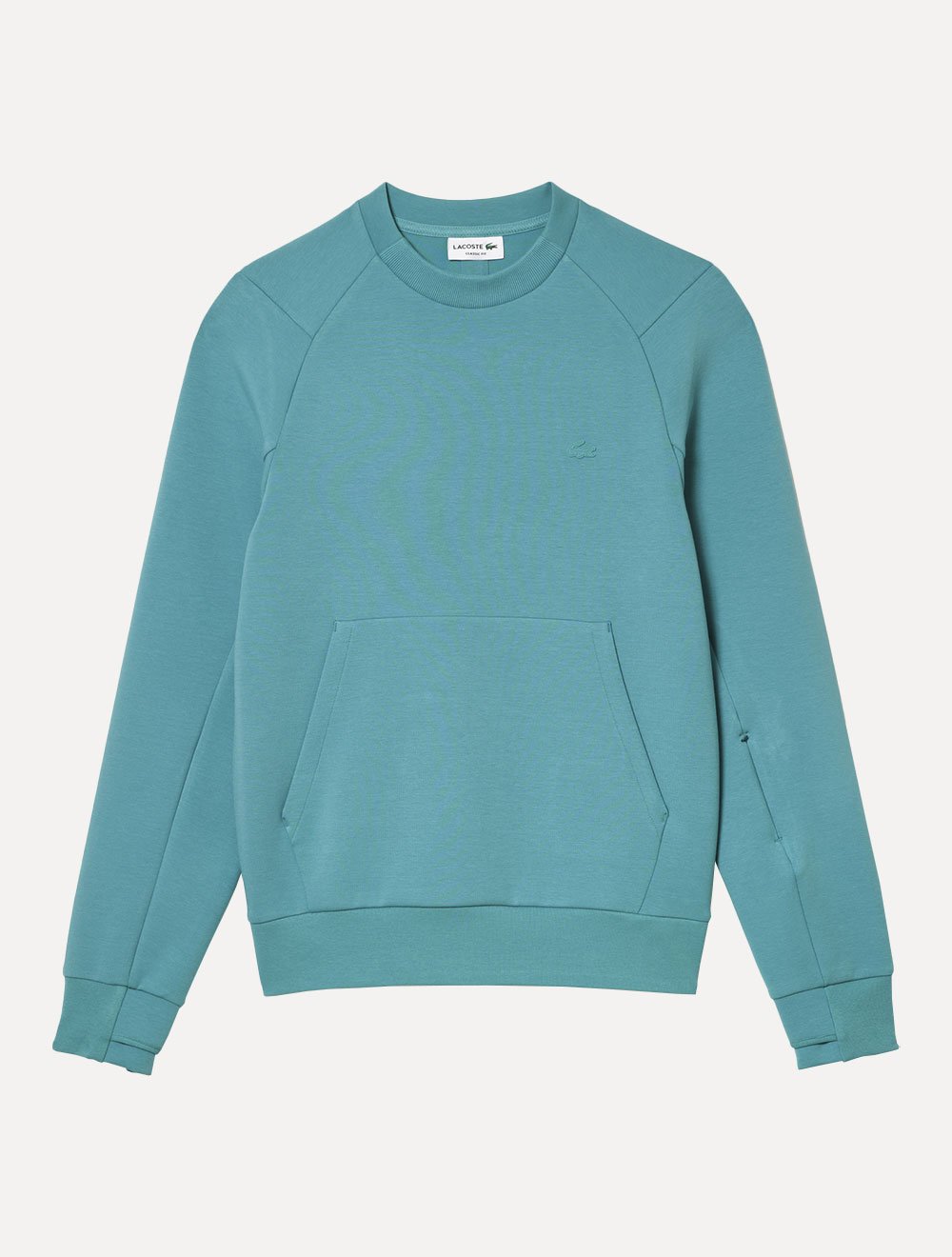 Moletom Lacoste Masculino C-Neck Kangaroo Pocket Cotton Blend Azul Médio