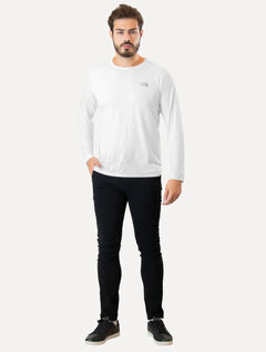 Blusa The North Face Masculina Manga Longa Crewneck Hyper Branca