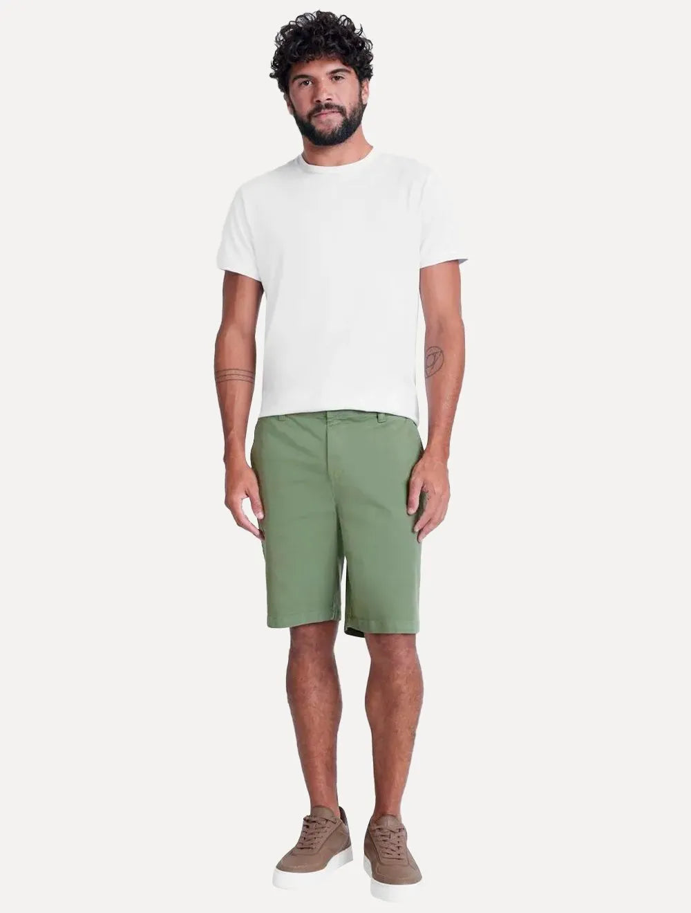 Bermuda Aramis Masculina Chino Cotton Sarja Verde
