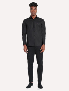 Camisa Aramis Masculina Regular Tricoline Stretch Pocket Preta