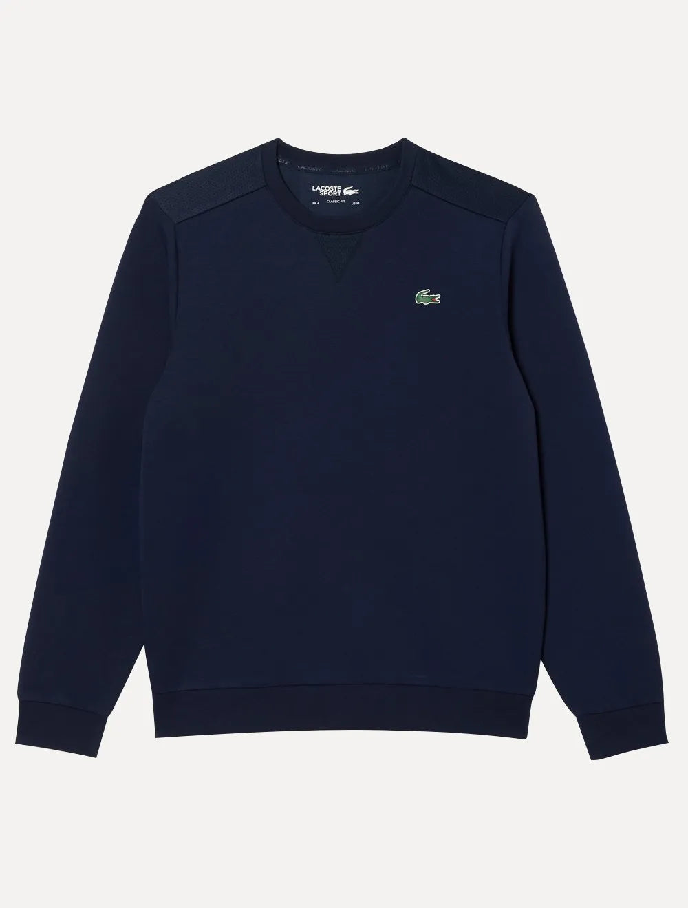 Moletom Lacoste Masculino Crewneck Sport Mesh Panels Azul Marinho