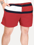 Short Tommy Hilfiger Medium Drawstring Colourblock Vermelho