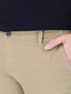 Calça Sergio K Masculina Chino Sarja Elastano Cáqui