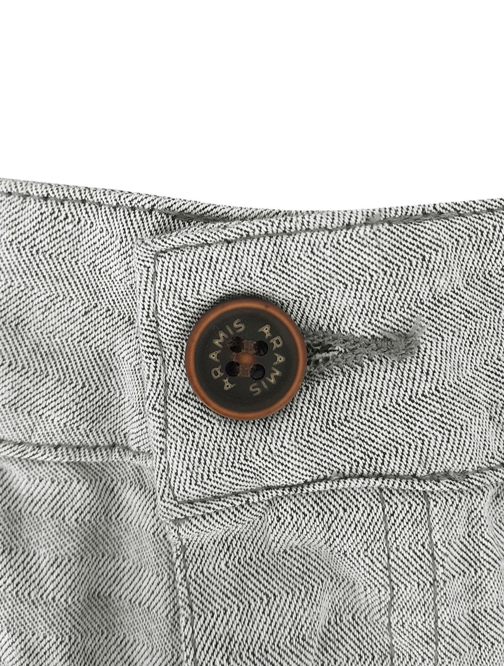 Bermuda Aramis Masculina Chino Fishbone Cinza