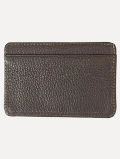 Carteira Calvin Klein Jeans Porta Cartão Couro CKJ Floater Queima Marrom Café