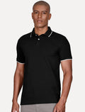 Polo Aramis Masculina Piquet Off Friso Preta
