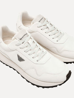 Tênis Emporio Armani Masculino Sneaker Recycled Nylon Off White