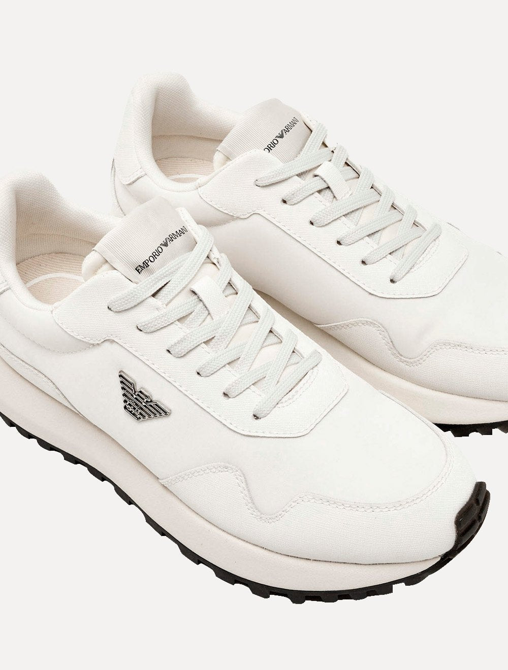 Tênis Emporio Armani Masculino Sneaker Recycled Nylon Off White