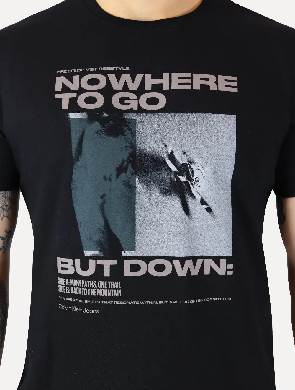 Camiseta Calvin Klein Jeans Masculina Nowhere To Go Preta