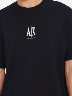 Camiseta Armani Exchange Masculina Regular Fit Small Logo Icon Azul Escuro