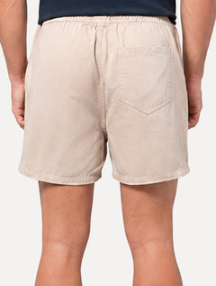 Short Calvin Klein Jeans Masculino Color Cós Elástico Black Logo Cáqui Claro