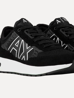 Tênis Armani Exchange Masculino Sneaker AX Maxi Logo Black